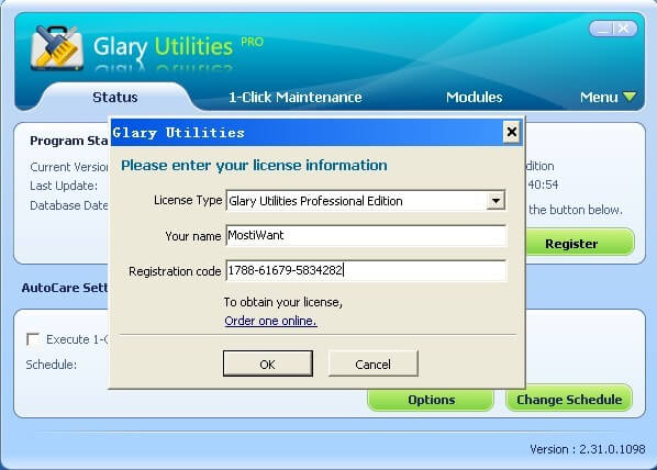 Glary Utilities Pro Serial Number plus Keygen Free Download