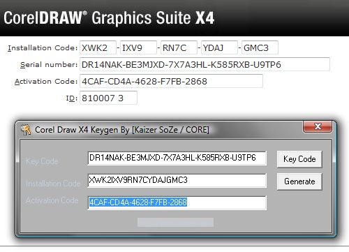 corel draw find serial number on box